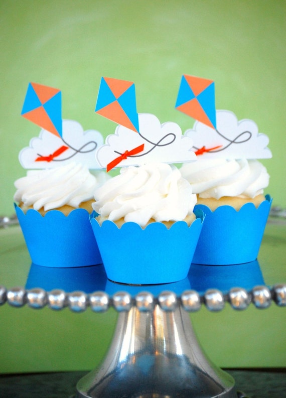 Items similar to The Kite Collection Custom Cupcake Toppers and Their