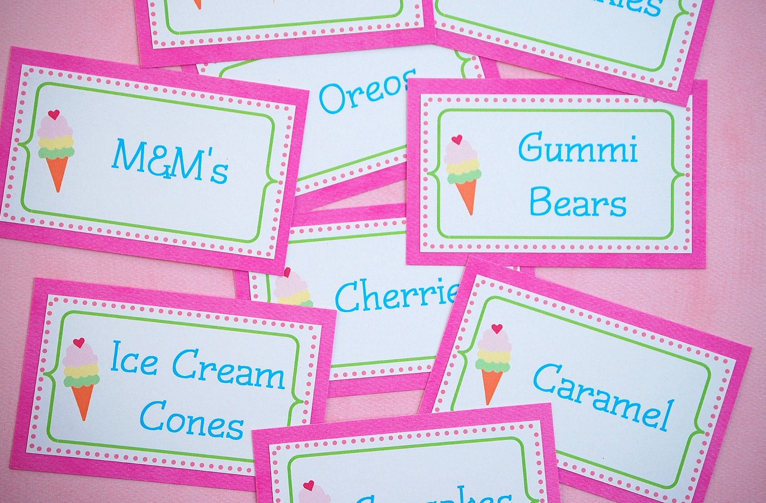 Dessert Labels Template