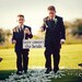 Here Comes The Bride Sign for Flowergirl or Ring Bearer, Photo Prop, Alternative to Pillow or Basket, Black Lettering, One or Two Handles