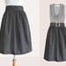 Custom cotton skirt with pockets in grey