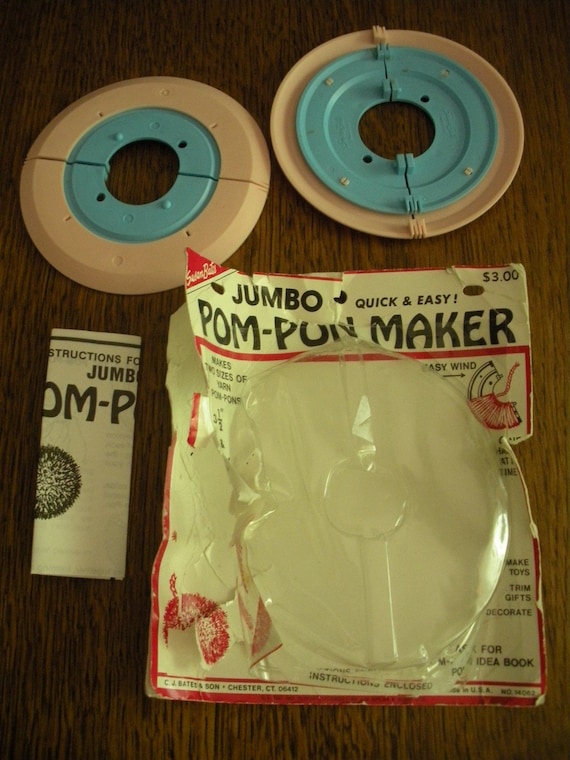 Vintage Jumbo Pom-Pon Maker by Susan Bates Pom Pom