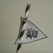 French Black and White striped paper straws Paris Eiffel Tower Flags