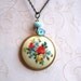 Yellow Flower Necklace - shabby chic - garden bouquet - rose cabochon