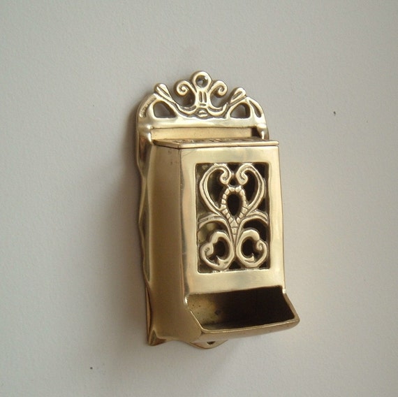 vintage solid brass match safe sale