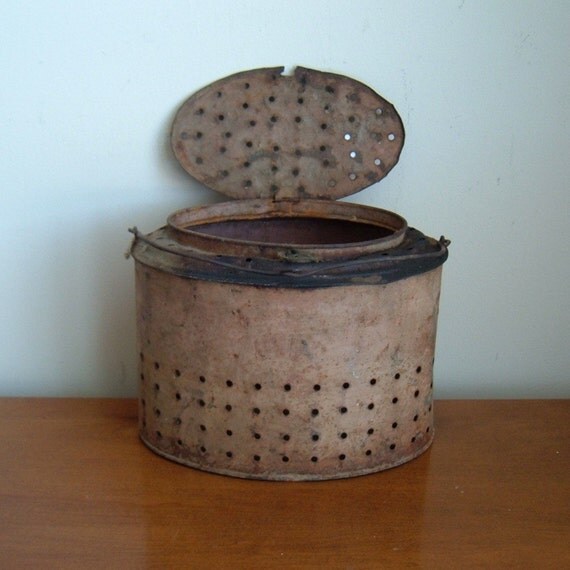 antique minnow bucket
