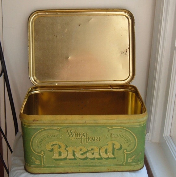 SALE...Vintage metal bread box
