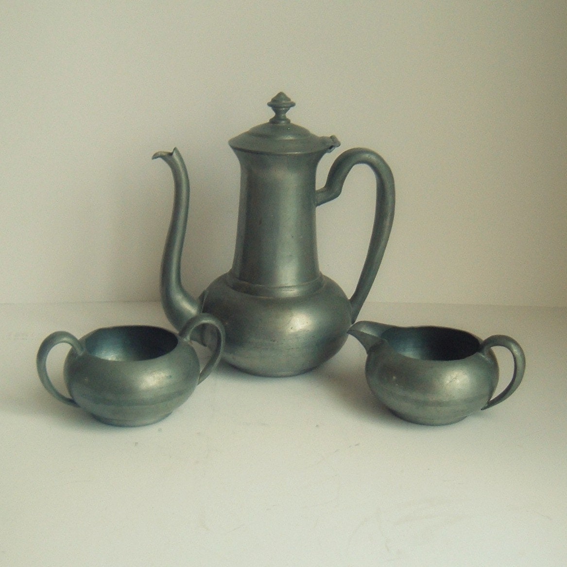 antique pewter coffee tea set
