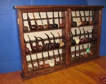 Pipe cabinet rack Smoking Tobacco Pipe Cabinet Rack Stand 24