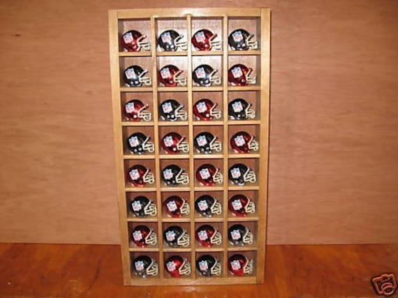 Curio Cabinet Football Helmet Display Rack Ridell size Item