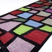 Quilted table Runner - Stained Glass in Quilter's Tweed
