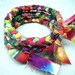 Memory Bracelet - Braided Hand-Dyed Fabric in Multiple Bright Colors