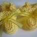Crochet Baby Booties Yellow Ruffles for Newborn or Reborn Girl