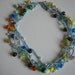 Beaded Crochet Necklace Pastel Color Beads