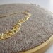 Embroidery hoop wall art decor Yellow pear OOAK
