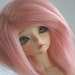 doll wig BJD wig Dollfie wig MSD sized BUBBLEgum pink fake fur wig monstrodesign