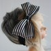 BJD / Dollfie MSD black lace CANDY stripe bow headband