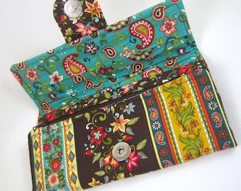 INSTANT DOWNLOAD Make It Yourself - Carry All Tri Fold Wallet with 15 Pockets PDF Sewing Pattern with Full size pattern pieces