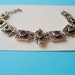 SALE...Multi Gemstone Sterling Link Bracelet