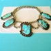 Bisbee Turquoise and Sterling Navajo Bench Bead Necklace
