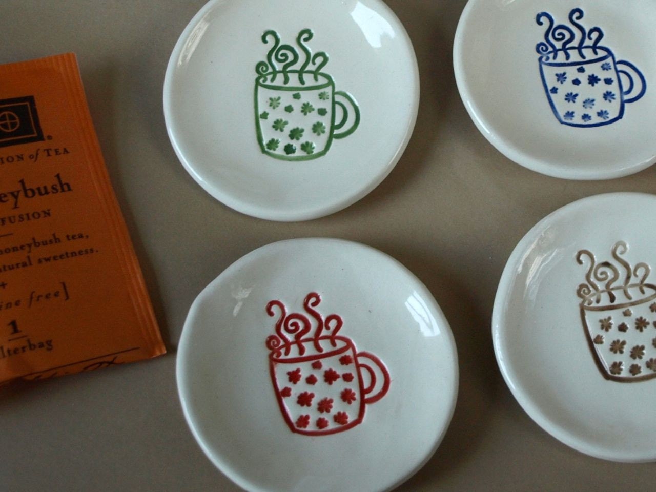 Ceramic Dish for Your Tea Bag by zinniadesignstc on Etsy