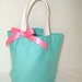 Aqua Little Girl Purse/Gift Bag/Tote