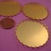 6 Brass Round Lace Edge Bezel Cups 40mm
