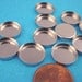 16 Silver tone Round Bezel Cups 13mm High Wall