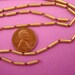 5 Feet Vintage Brass Tube Bead Link Chain steampunk