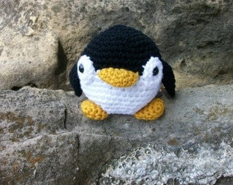 Plush Toy PENGUIN, Penguin Stuffed Animal, Amigurumi Animal Penguin, Roly Poly Penguin, Kawaii Crochet Penguin Toy, Gift for Kids, Baby Gift
