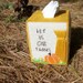 Harvest Time Tissue Box Cover - Let Us Give Thanks - Boutique Size - Handmade with Plastic Canvas and Yarn