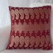 Ooak Handsewn 17 Inch Pillow Cover In Shades of Crimson And Gold Using Sari Silk