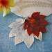 Double Real Full Moon Maple Leaves Sterling Silver n Copper Necklace