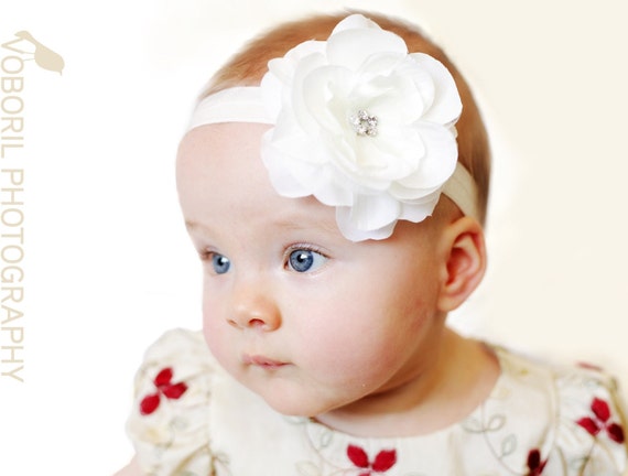 beautiful white headband baby by baby flower headband white with rhinestones the by bloomz beautiful white headband baby by baby flower headband white with rhinestones the by bloomz