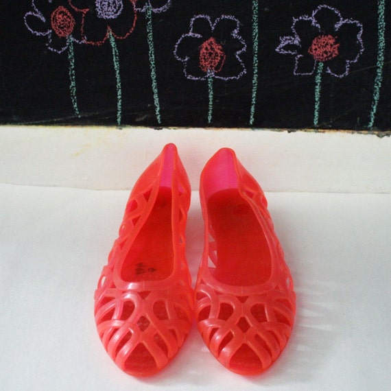 Vintage Red Jelly Shoes