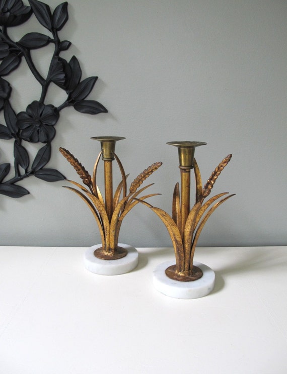beautiful HARVEST WHEAT candle holders