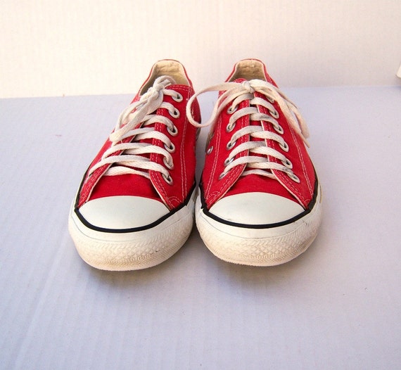 Retro Red Converse All-Stars USA / mens 6 / womens 7.5