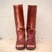 Distressed leather boho boots // RUST // campus boots // mens 10.5 womens 12