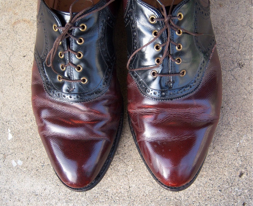 Vintage Oxblood Saddle Oxfords by dahlilafound on Etsy