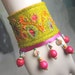 Carnival Dreams Hand Embroidered wrist cuff