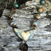 Free At Last Ceramic and Agate Gemstone Brass Necklace
