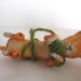 Spun Cotton Orange Tabby Cat Ornament by Maria Pahls