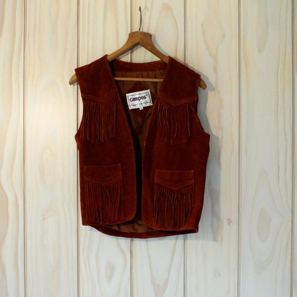 Leather Fringe Vest ON SALE
