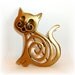 JJ Cat pin Artifacts brooch new old stock