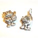 2 Cats Kittens JJ lapel tack pin Tuna