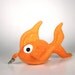 Stuffed Goldfish Key Chain, Small Plush Backpack, Zipper Pull, READY TO SHIP