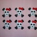 Set of 6pcs handmade felt skull--white/devil red (FT754)