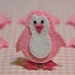 Set of 6pcs handmade felt penguin--baby pink (FT805)