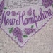Vintage New Hampshire State Hanky - Handkerchief Hankie