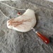Branches Modern Fused Glass Necklace Carnelian Sterling Silver