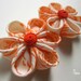 Kanzashi Flower Hair Clips - Orange Cream